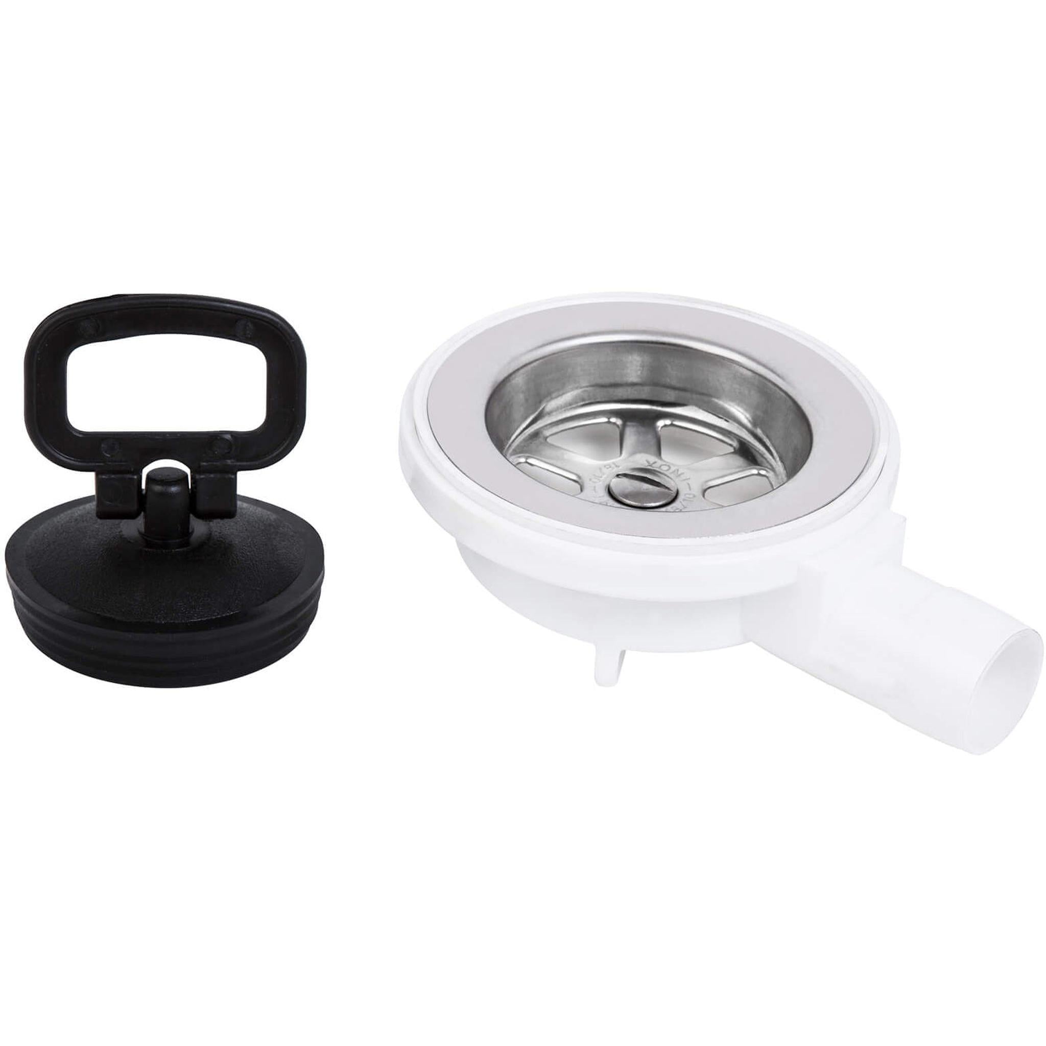 Avløp komplett 22 mm hvit