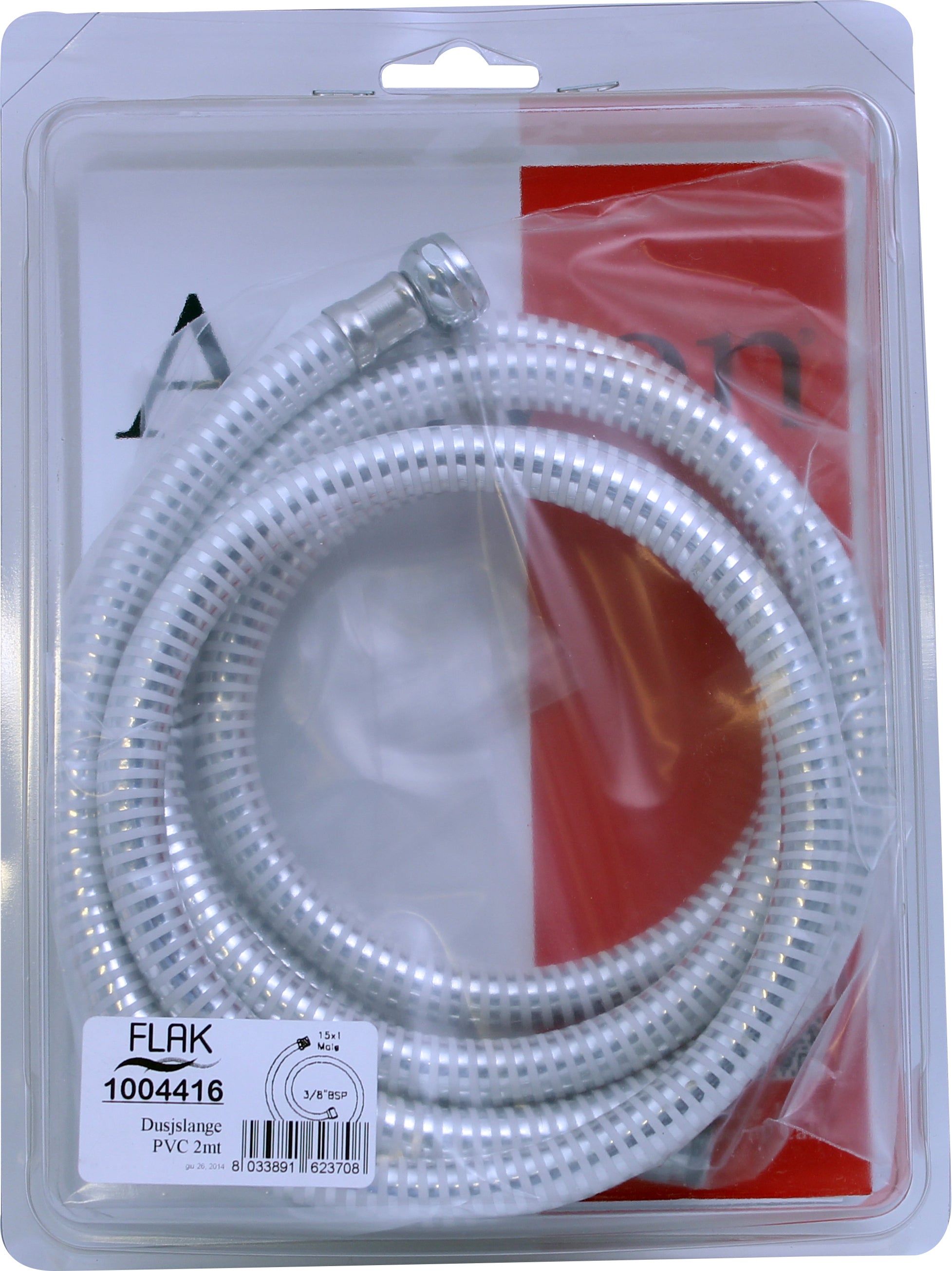 Dusjslange nylon 2 m, 3/8"