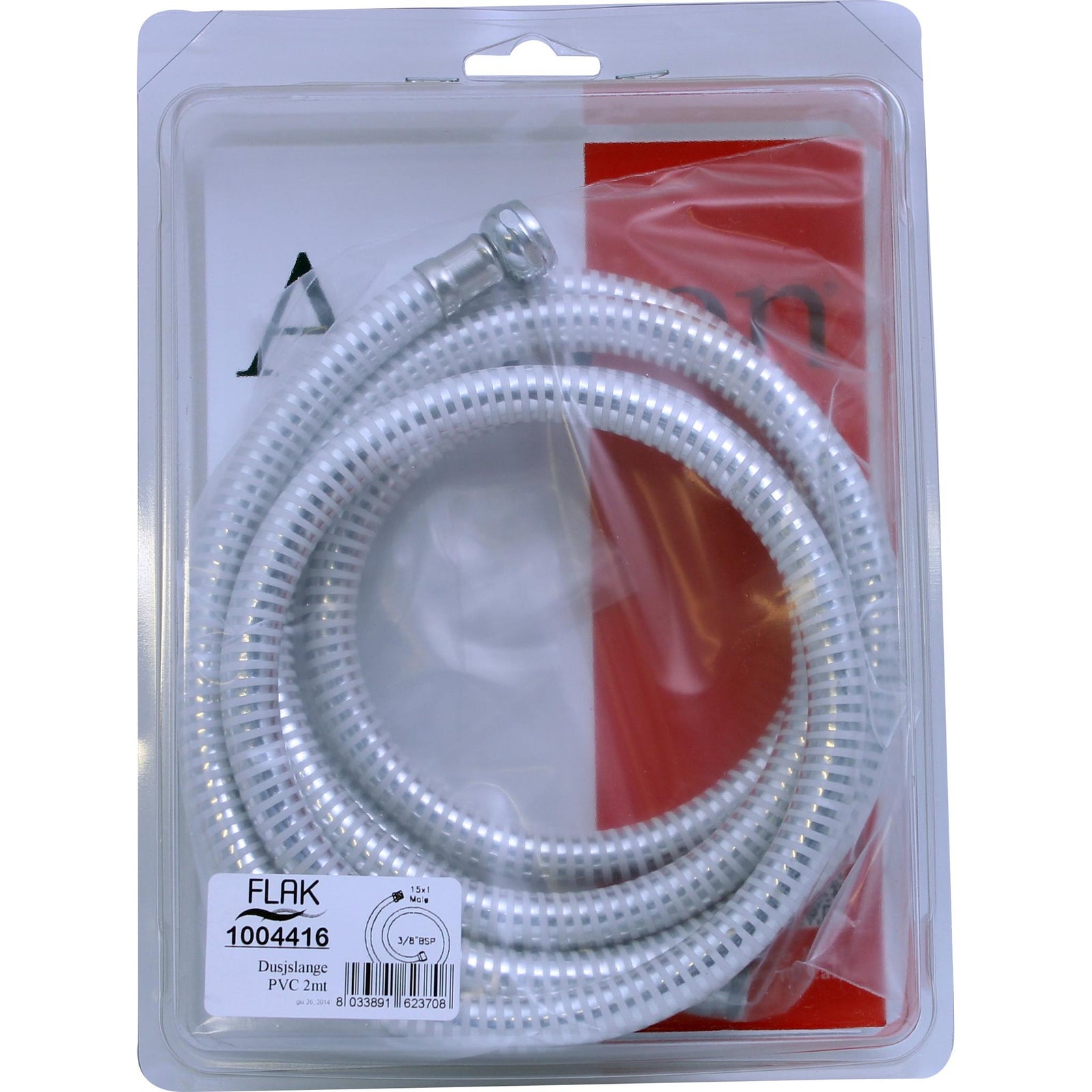 Dusjslange nylon 2 m, 3/8