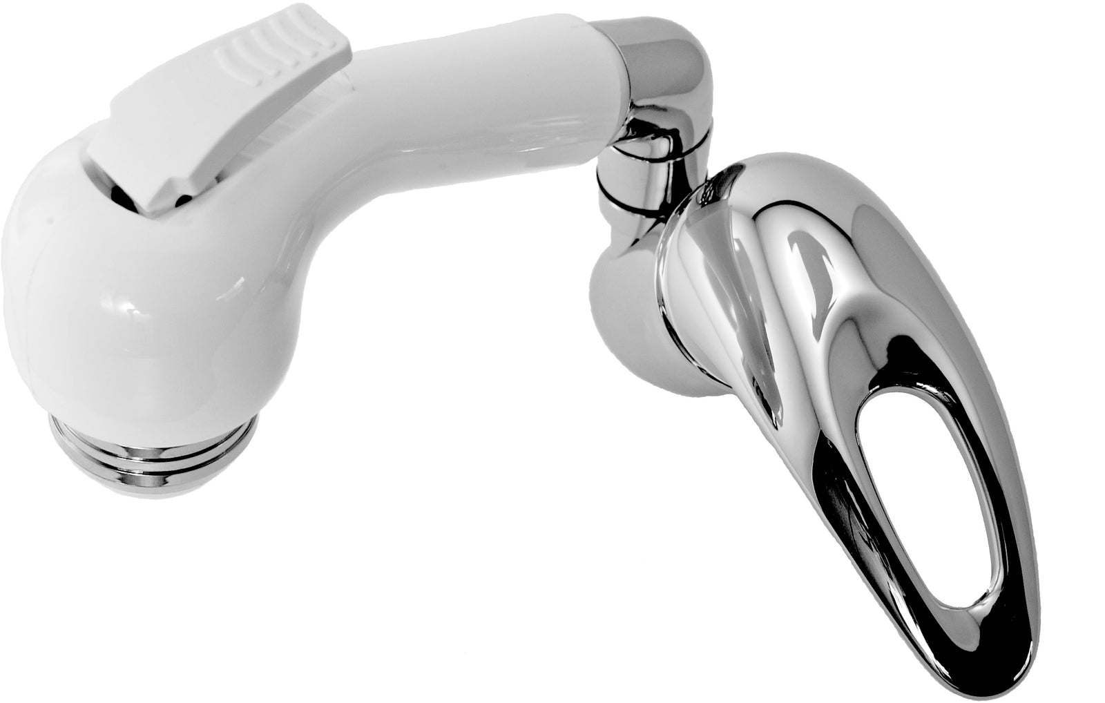 Mixer tap w/shower, 1 handle white