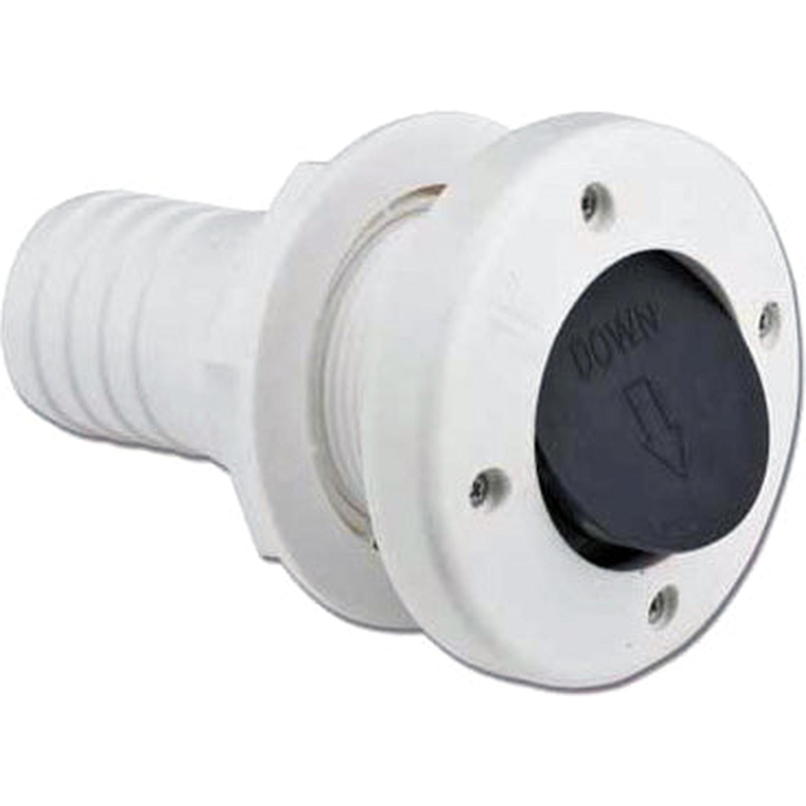 Skroggjennomføring m/tilbakeslagsventil 1 1/2