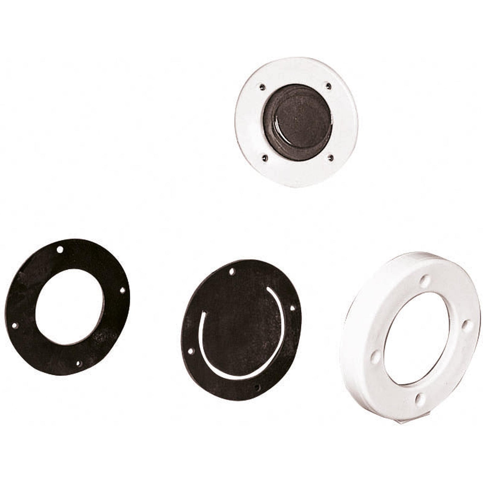 Lenseklaff m/ytterdeksel for gjennomføring