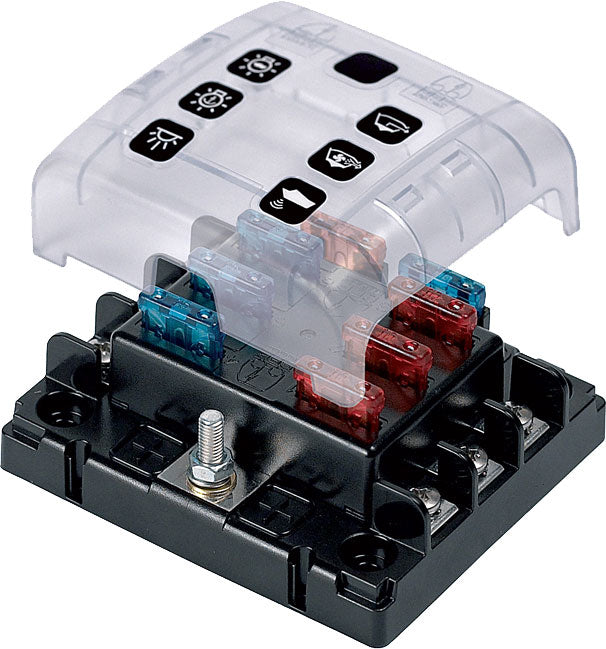 BEP Fuse holder w/lid for 6 ATC fuses