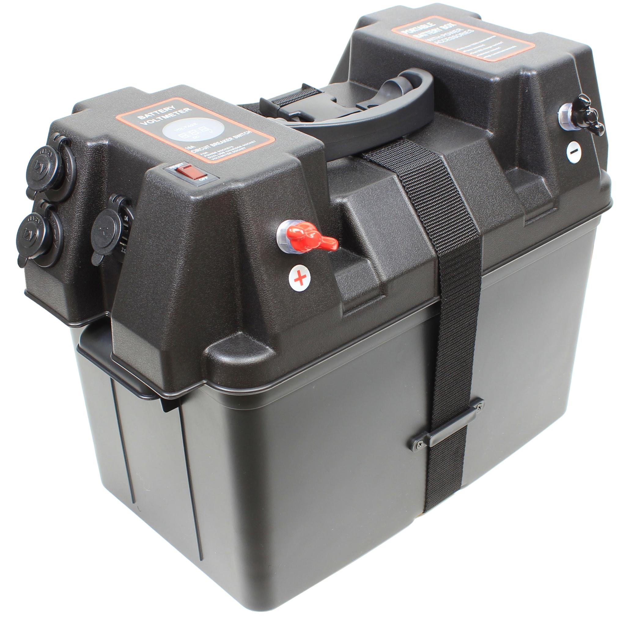 Computer Box Ss Battery Outlet Battery box Powerbox with 12V and USB outlet – Hovdan industri- og ...