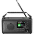 Nødradio DAB+/FM Bluetooth med sveiv og solcellepanel