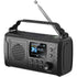 Nødradio DAB+/FM Bluetooth med sveiv og solcellepanel