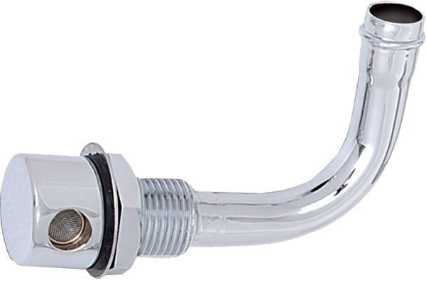 Tank breather, gooseneck, chrome-plated