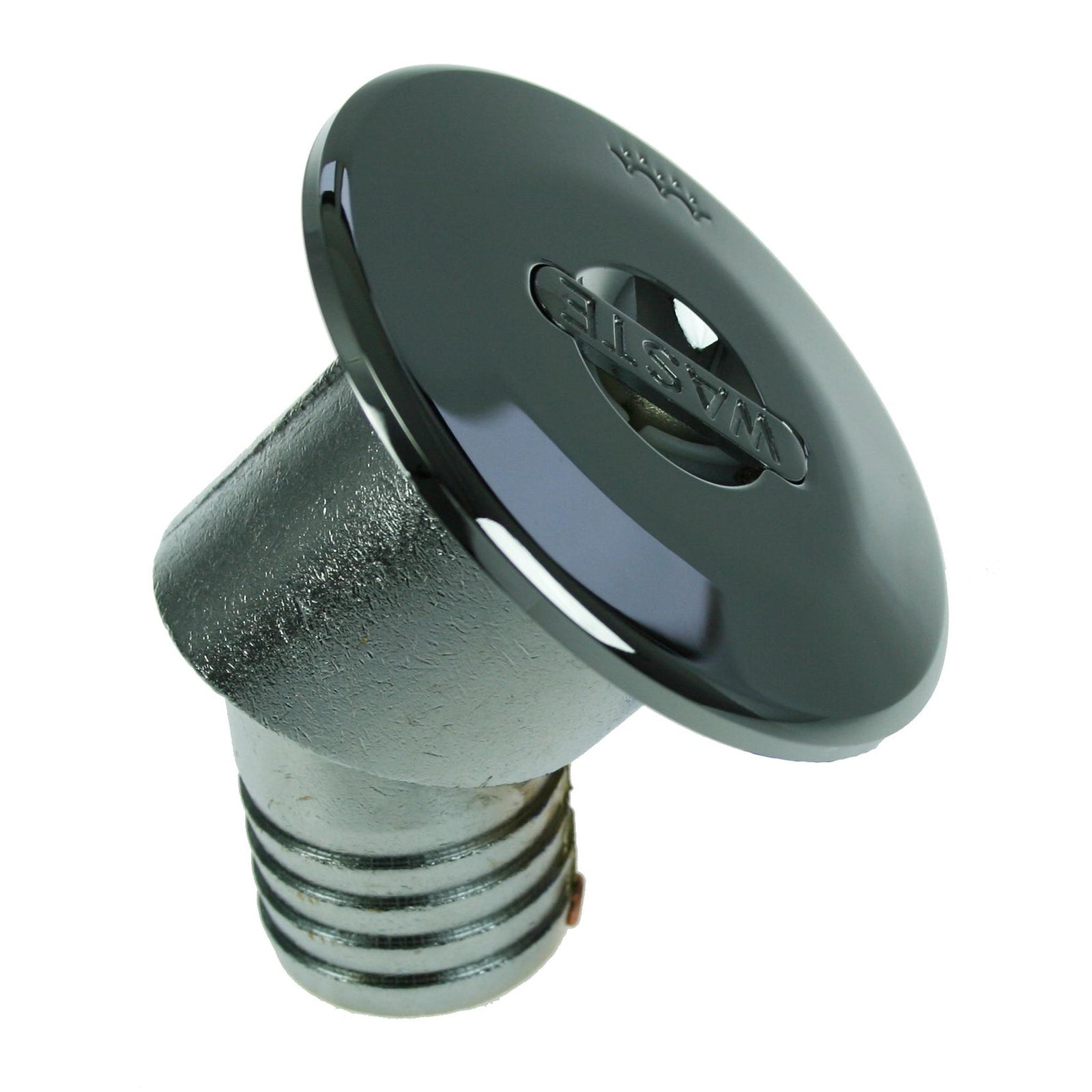 Chrome-plated 45 degree deck screw fitting