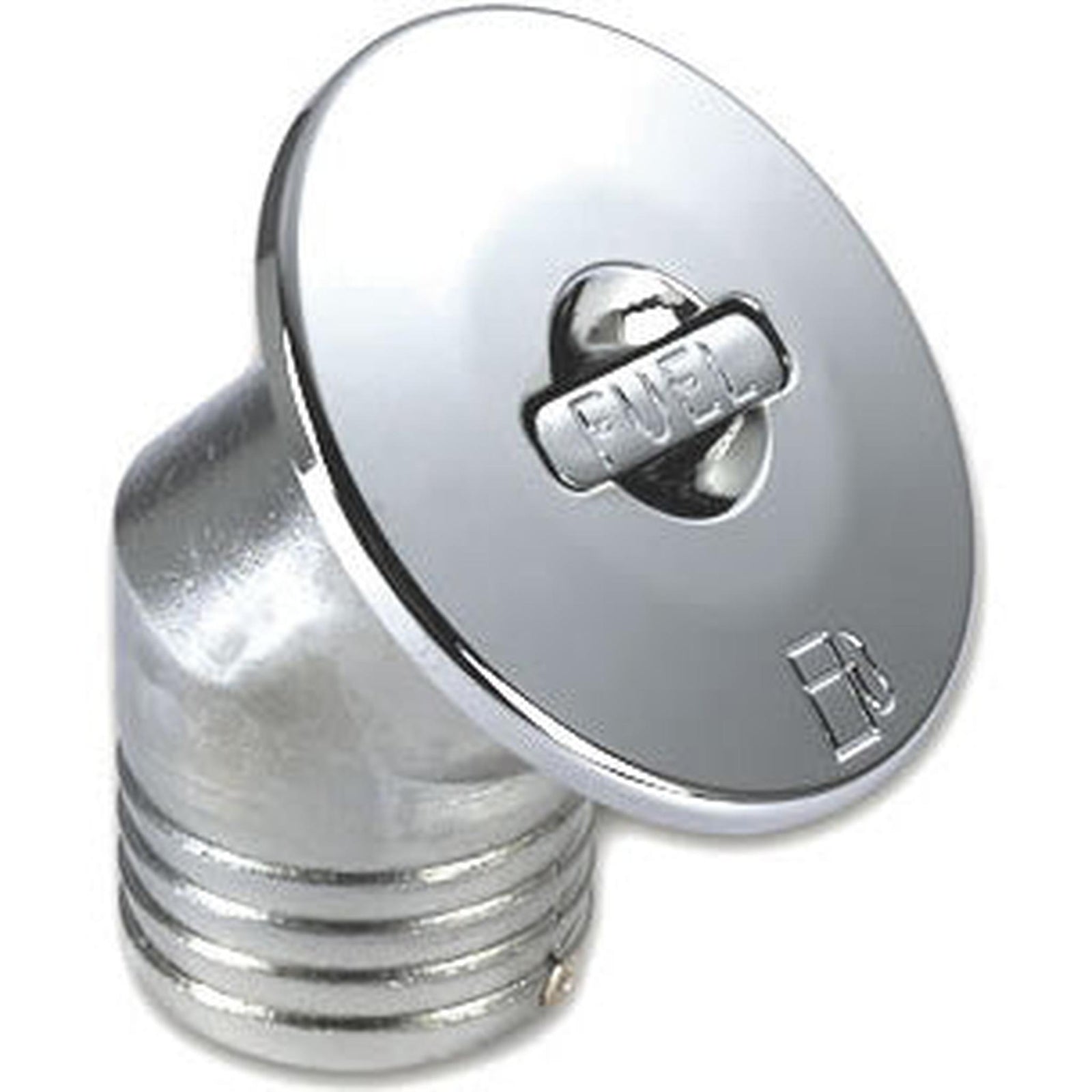 Chrome-plated 45 degree deck screw fitting