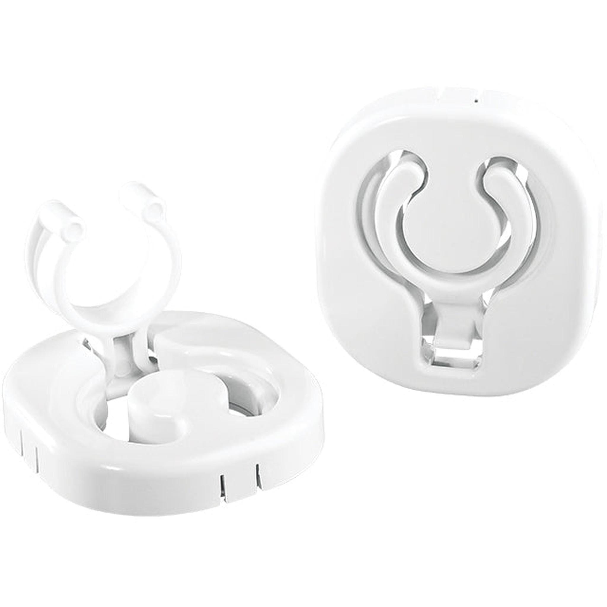 Klips/Hakeklemmer 30 mm sammenleggbar hvit