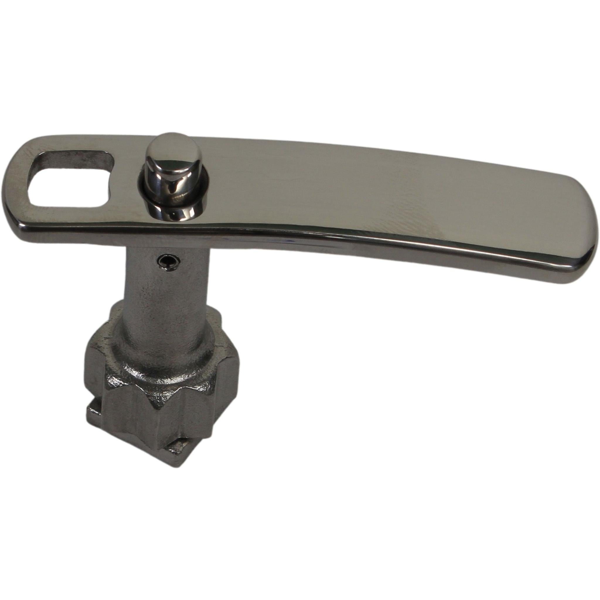 Key handle for hatch lock with tightening function