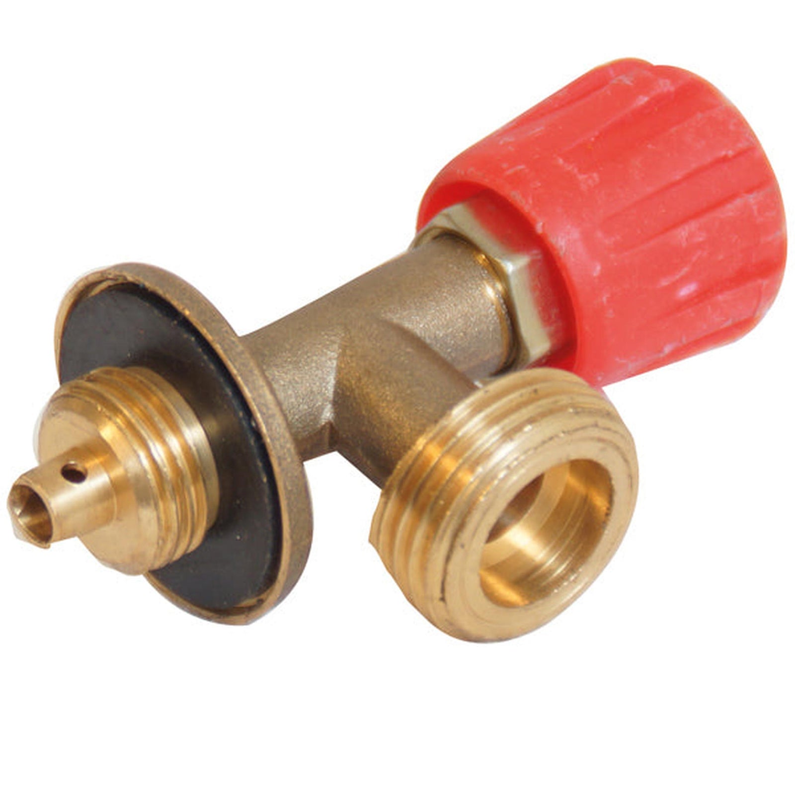 Shut-off valve for blue gas cylinder regulator