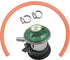 Gas regulator set 29 mbar click-on