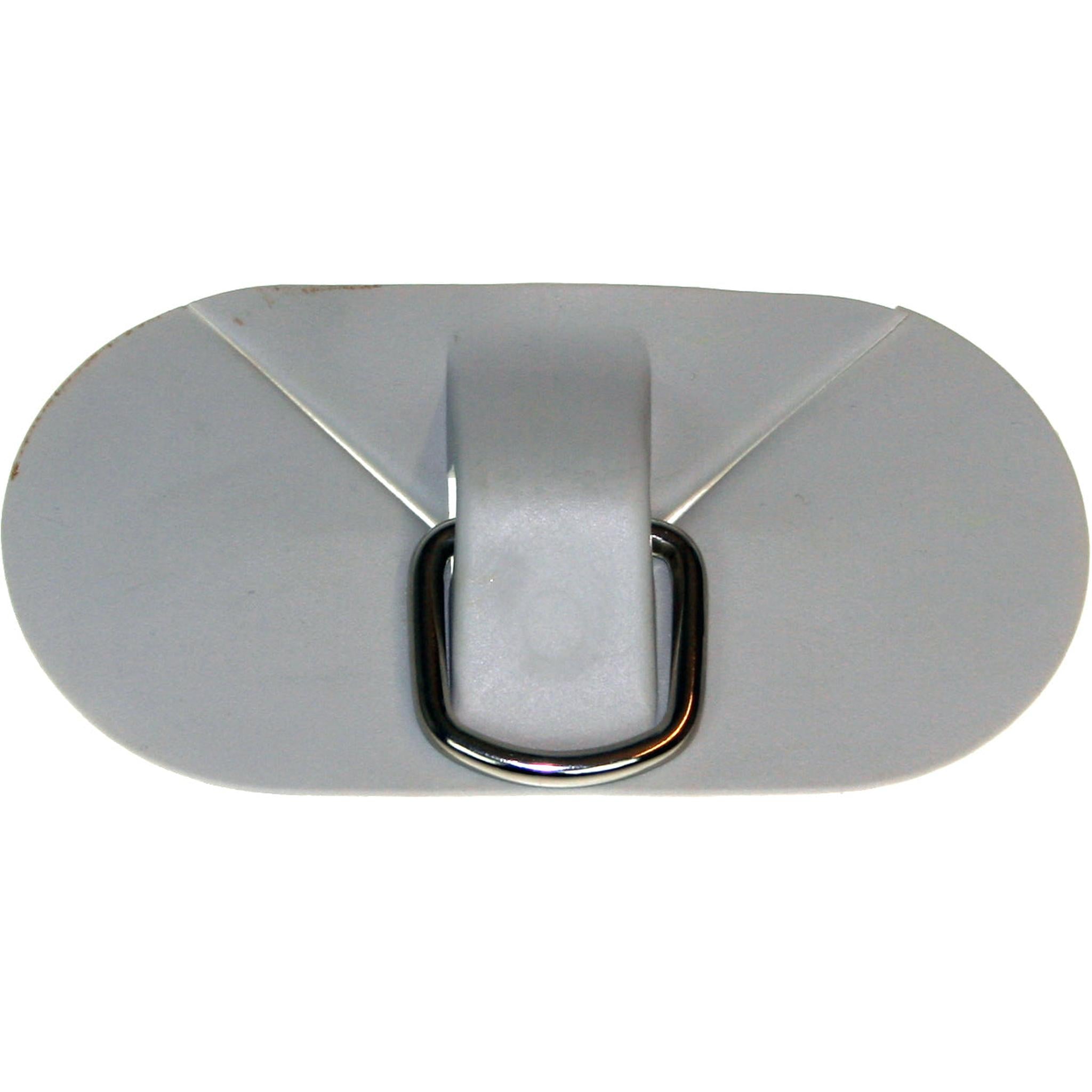 D-ring med feste, PVC, grå