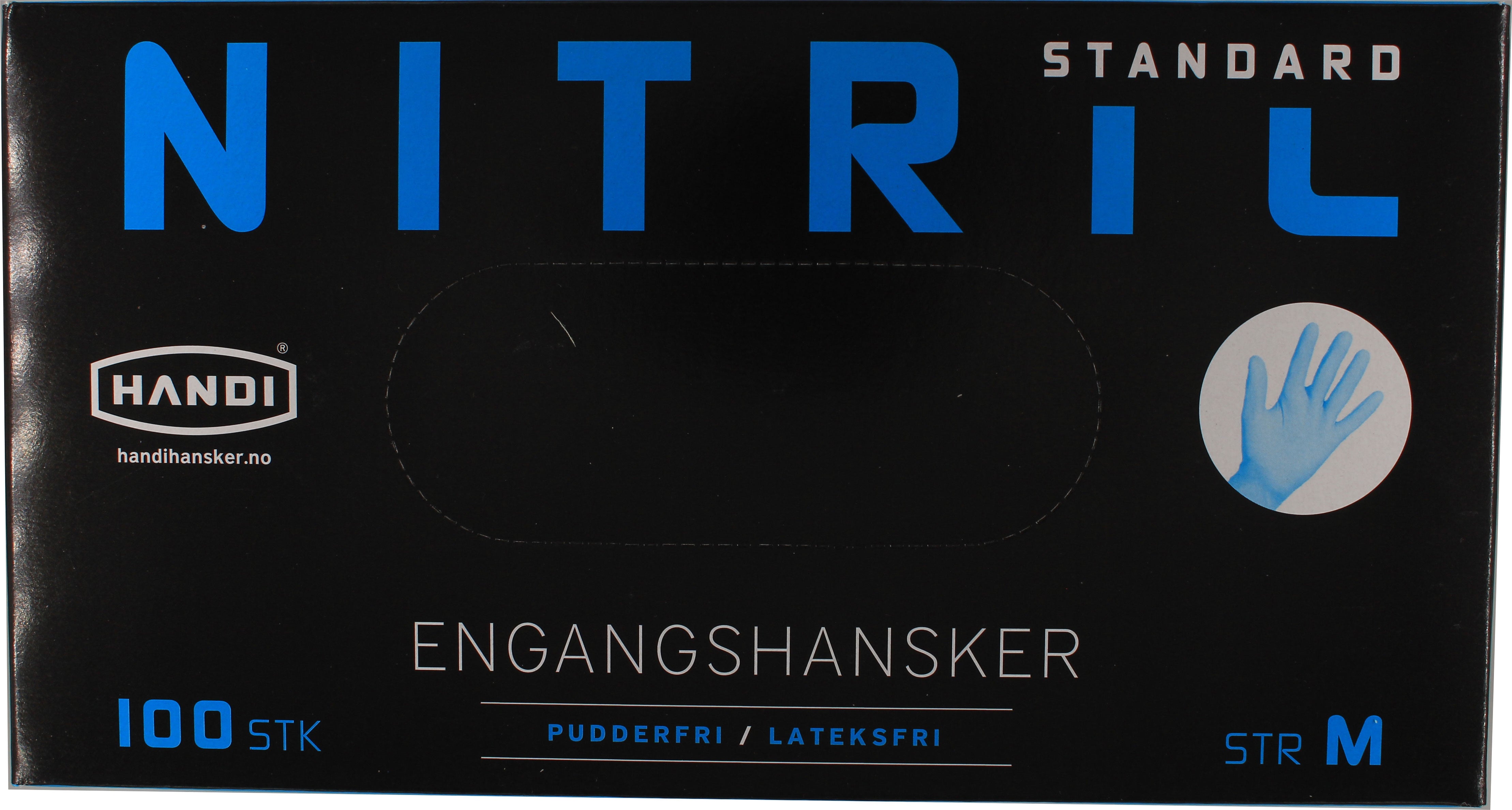 Engangshansker Nitrile blå 100 stk