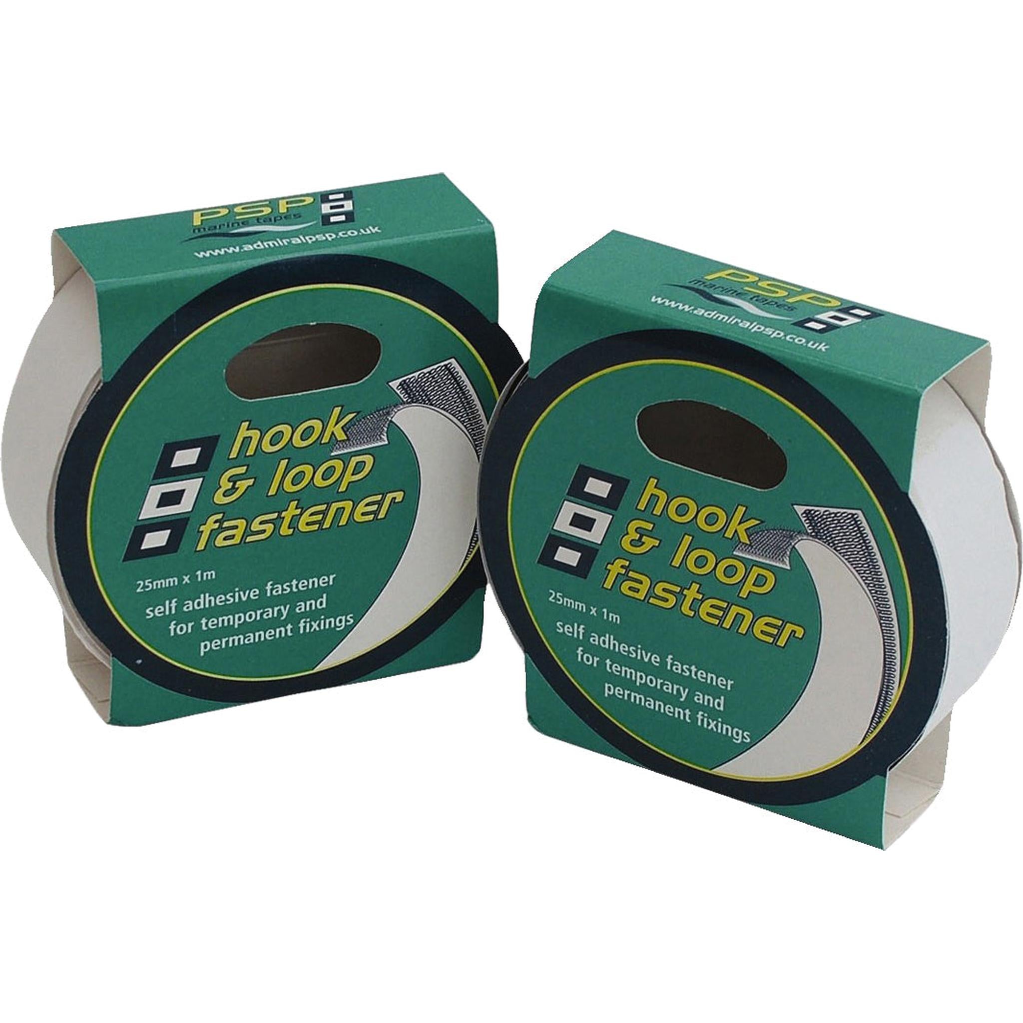PSP Hook &amp; Loop Tape 25 mm 1 m white