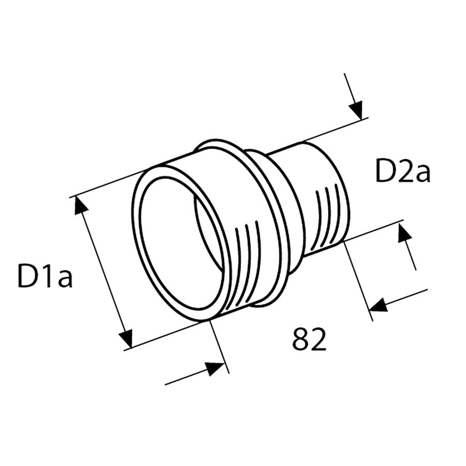 Webasto Adapter kun for avgreningsrør Ø80/55mm