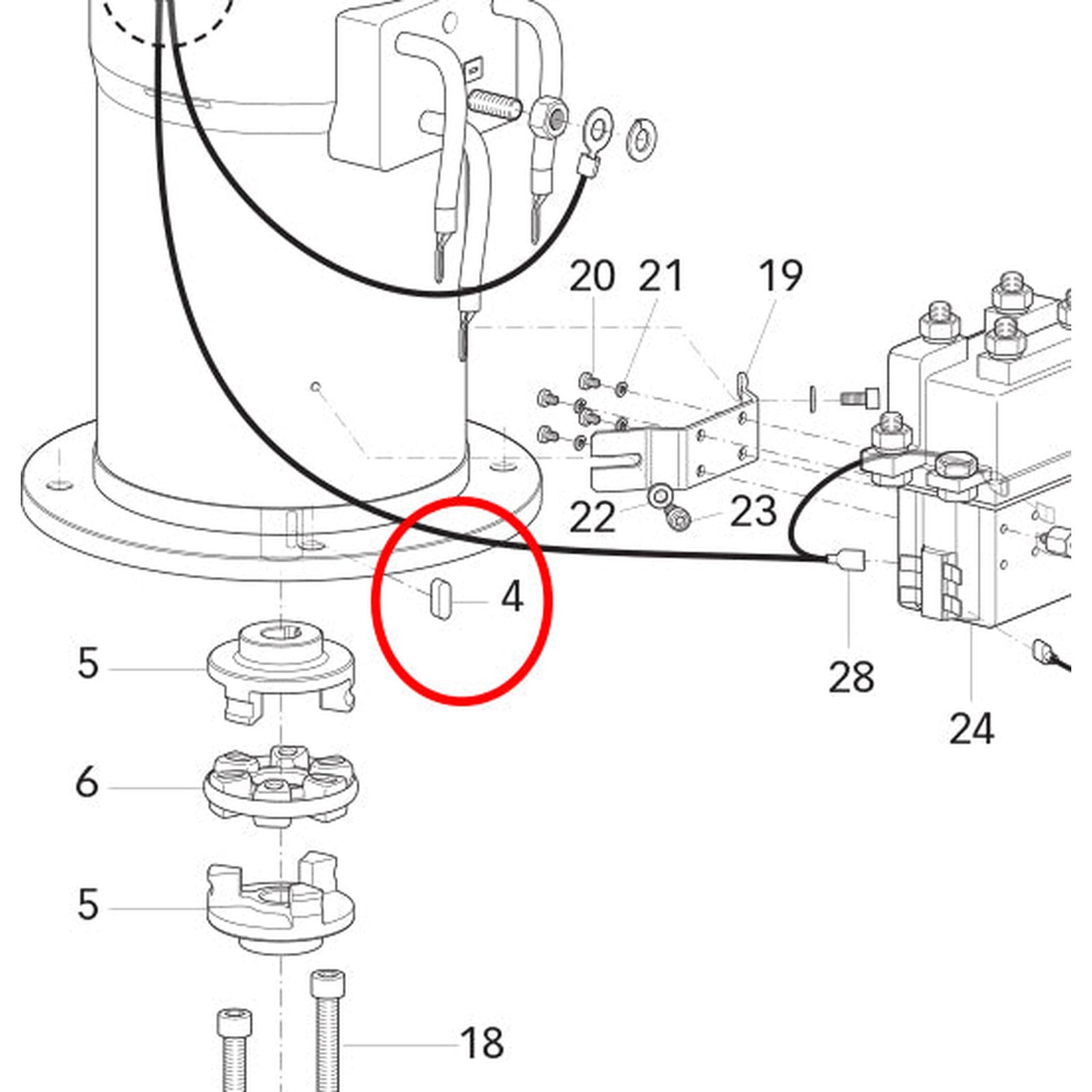 Coupling pin, Quick BTQ 250