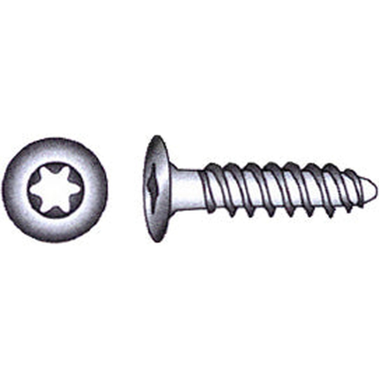 Gulvskrue torx A4 DIN 1001, 4,8 x 19 mm, 15 stk