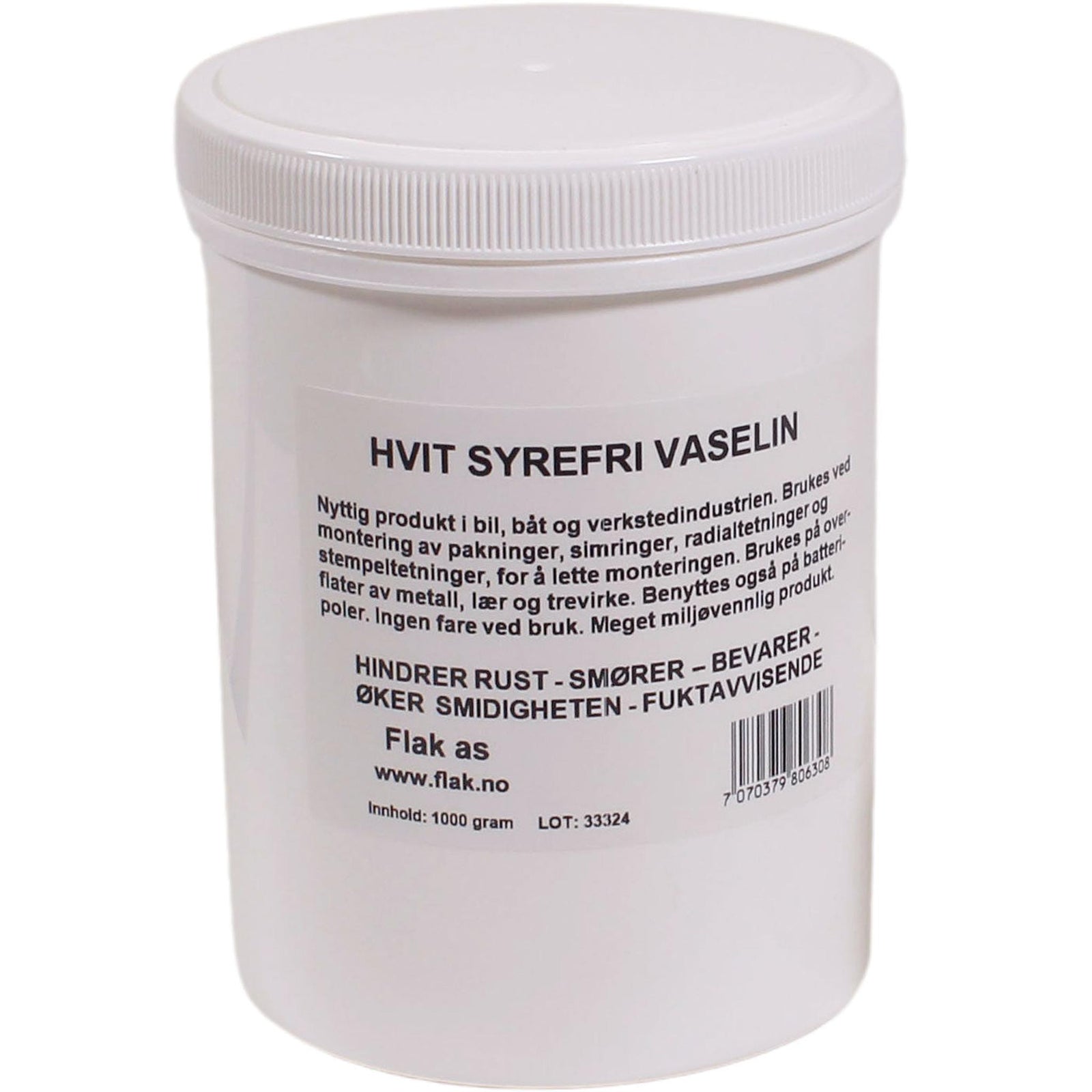 Vaselin Hvit Syrefri