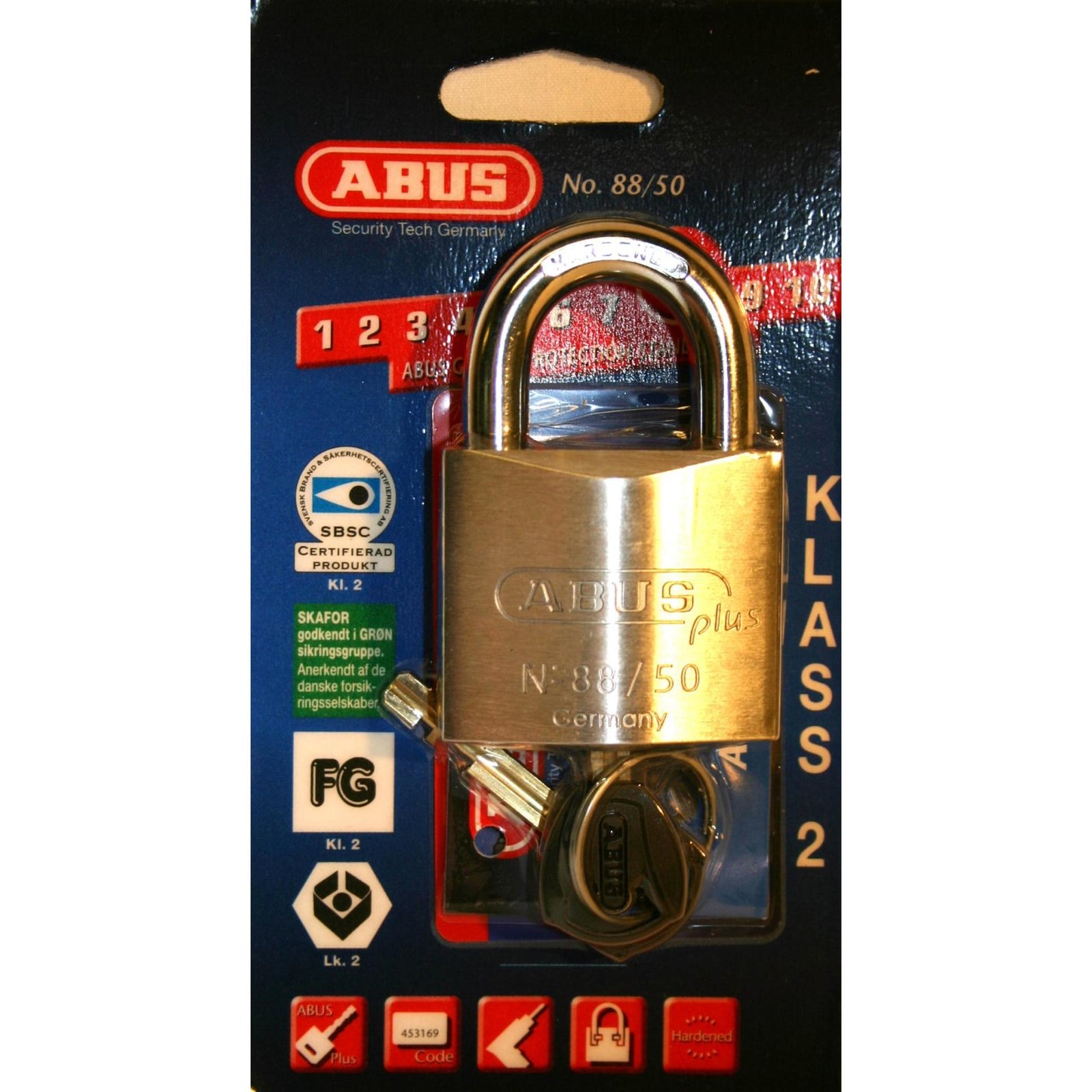 Padlock R/F Abus 88/50 Fg2 Shackle 9.5mm
