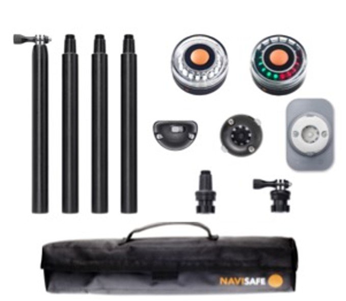 Navilight Dinghy Compl. New 2 Lights, Rod, Various Fasteners