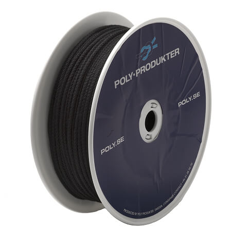 POLYSTRONG Sort 200m flettet