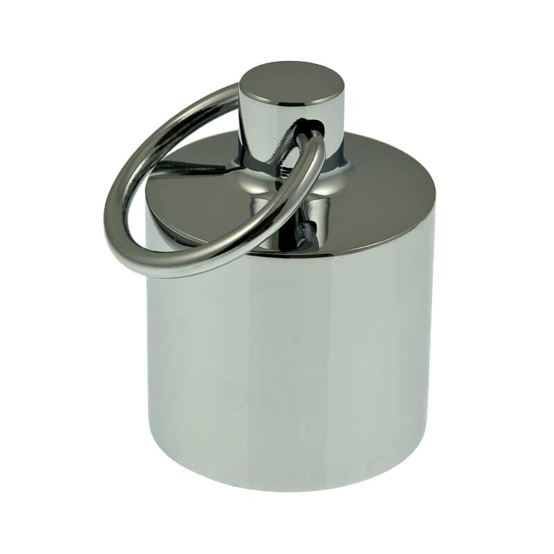 Ändbeslag med ring 36mm blank krom