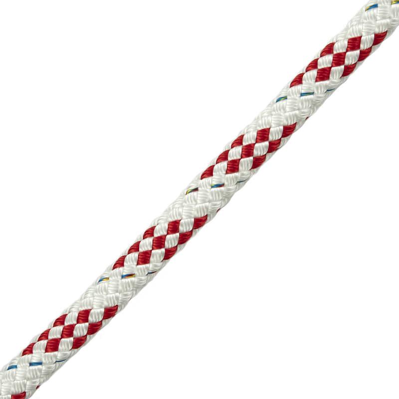 POLY BRAID 24 white red
