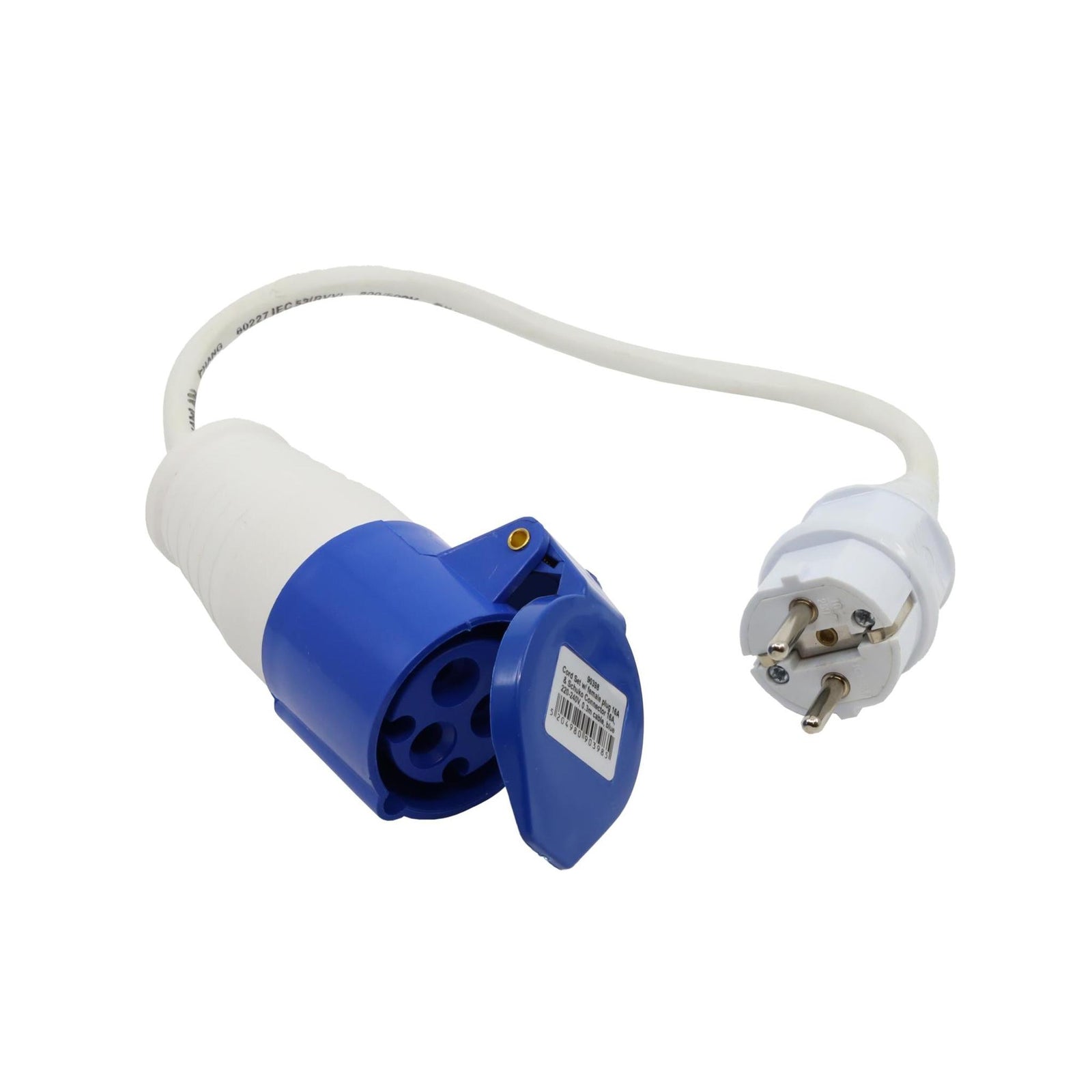 Lalizas Kontakt 30cm, m/Deksel Hunn For Landstrøm-220V/16A