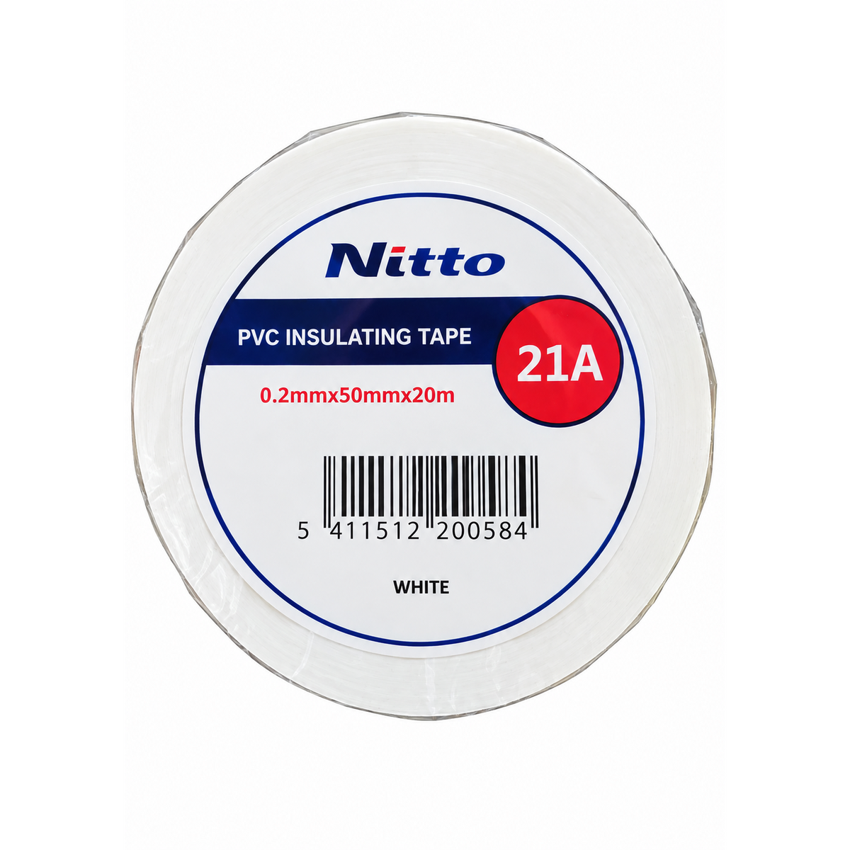 Norena Nitto tape 50 mm x 20 m, hvit PVC-tape for montering av båtstativ