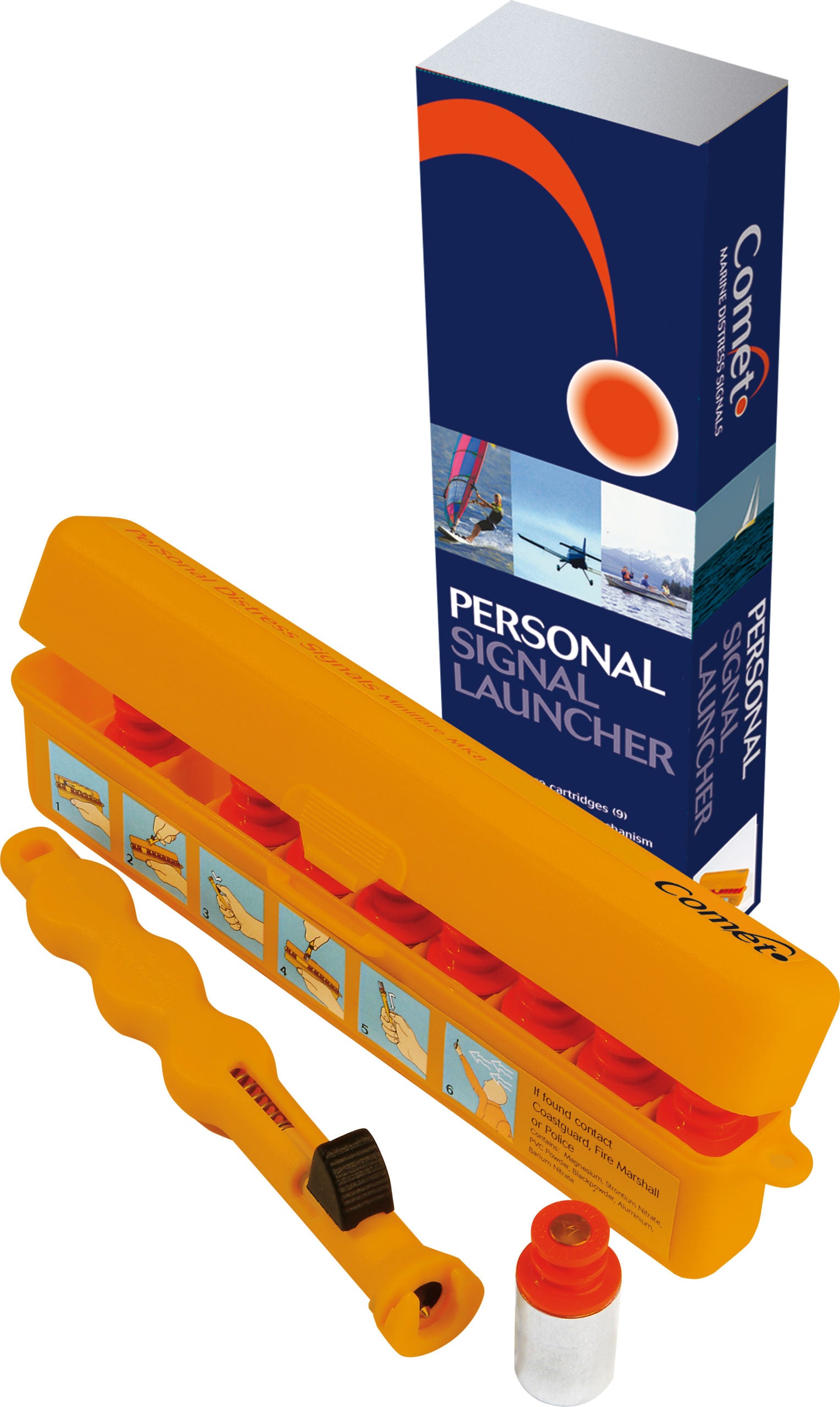 Pen-Gun Stift m/ 9 Røde Skudd og Magasin, Comet