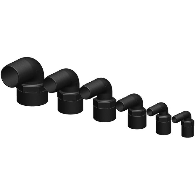 Hose coupling 90 degrees female composite