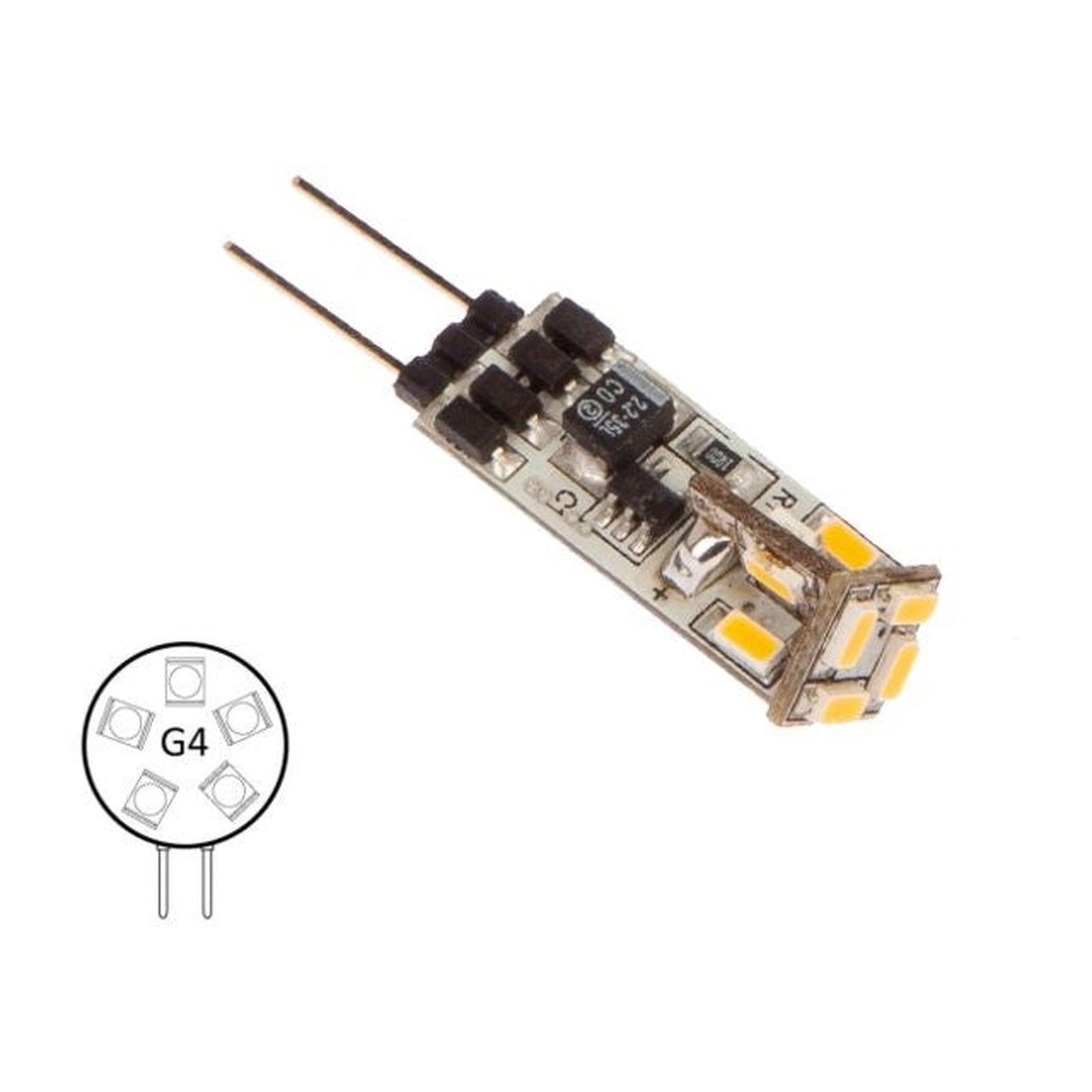 LED-pære G4, 2700/varmhvit, dimbar