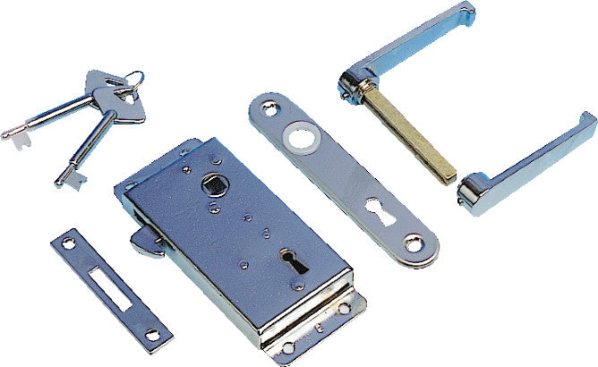 Sliding lock, surface-mounted