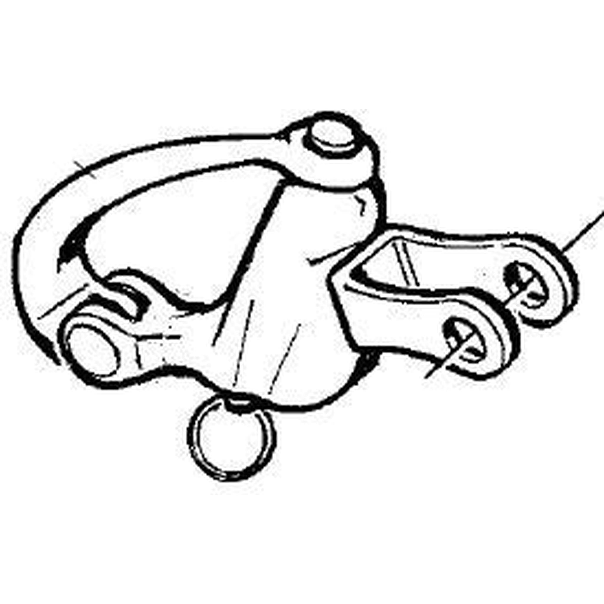 Snap shackle w/swivel fork, acid-resistant