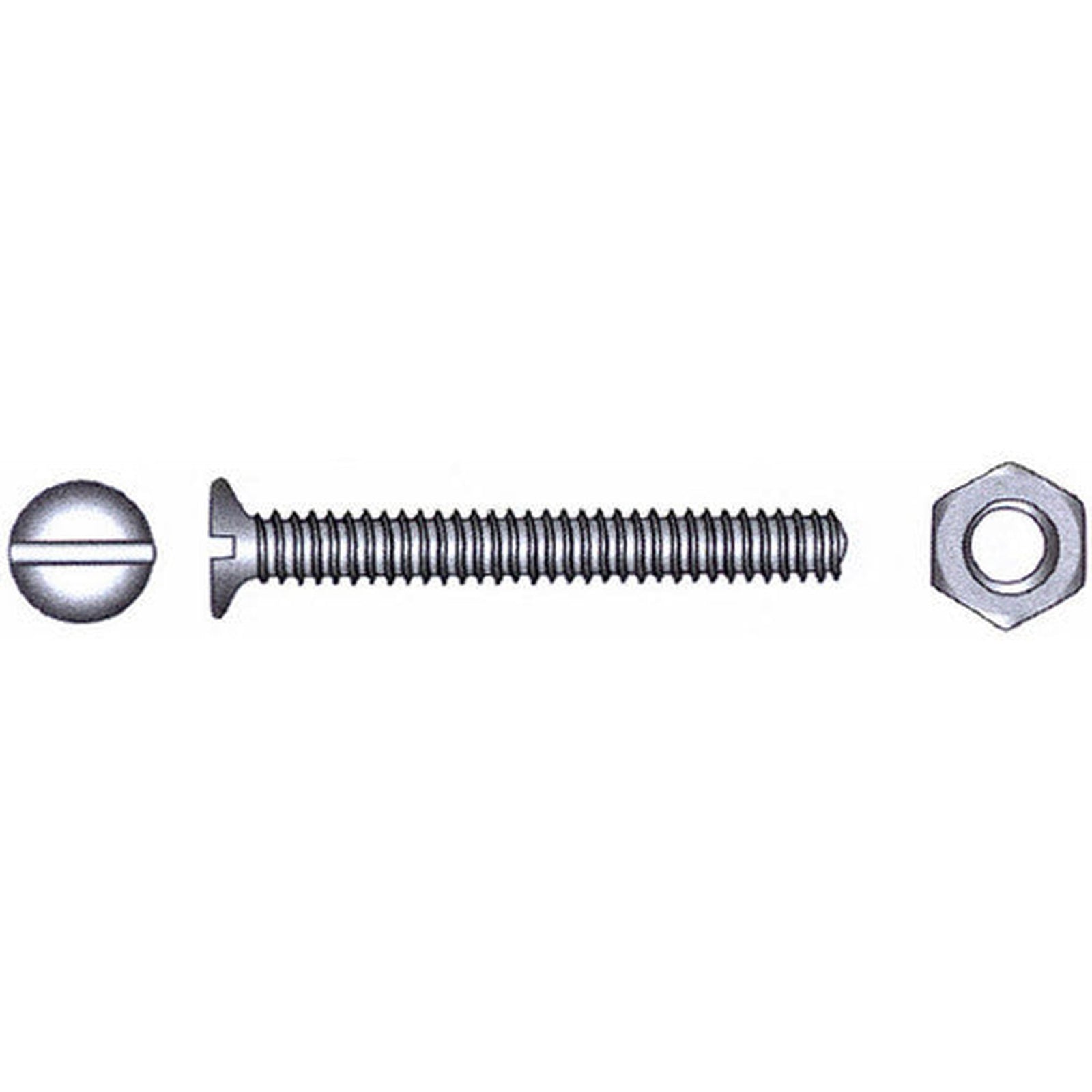Maskinskrue m/mutter A4 DIN 963/934