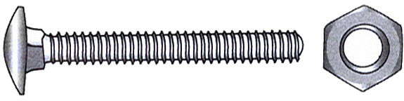 Locking screw w/nut A4 DIN 603/934
