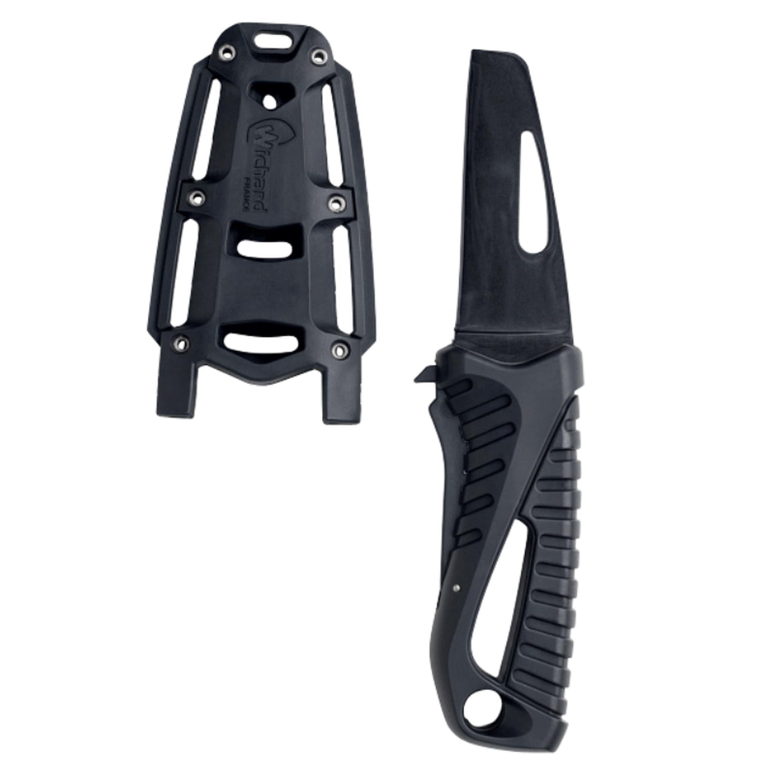 Offshore Rescue knife - Fixed & plain blade - Black, Wichard