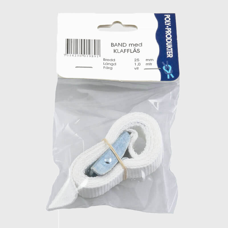 BAND/lås 25mm2 Sort PINPAC