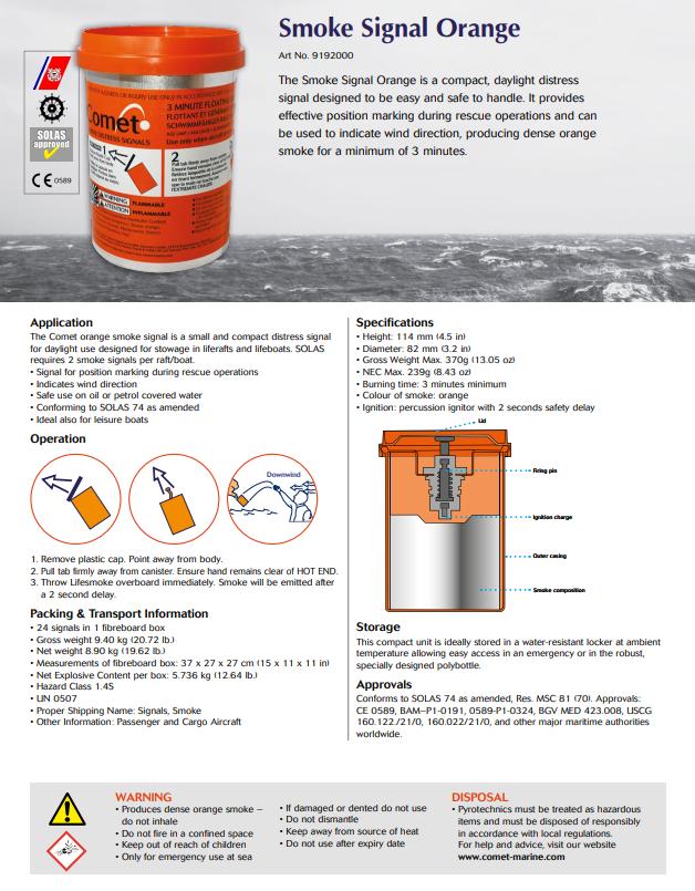 Smoke Signal Floating 3 Min. Solas, Comet